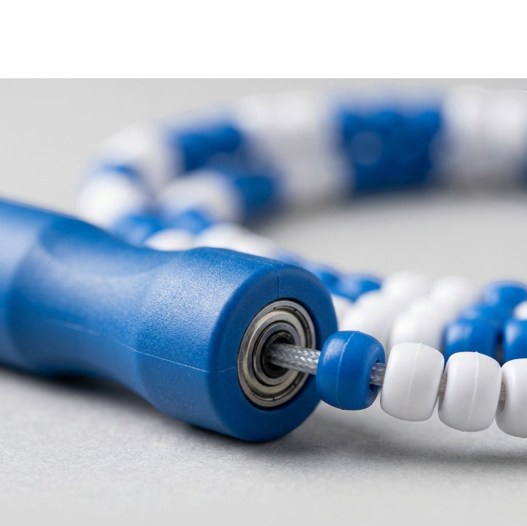 Terao Beaded Jump Rope Blue White 9 ft