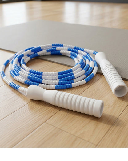 Terao Adjustable Beaded Jump Rope 2.8 m Blue and White - Lifestyle view