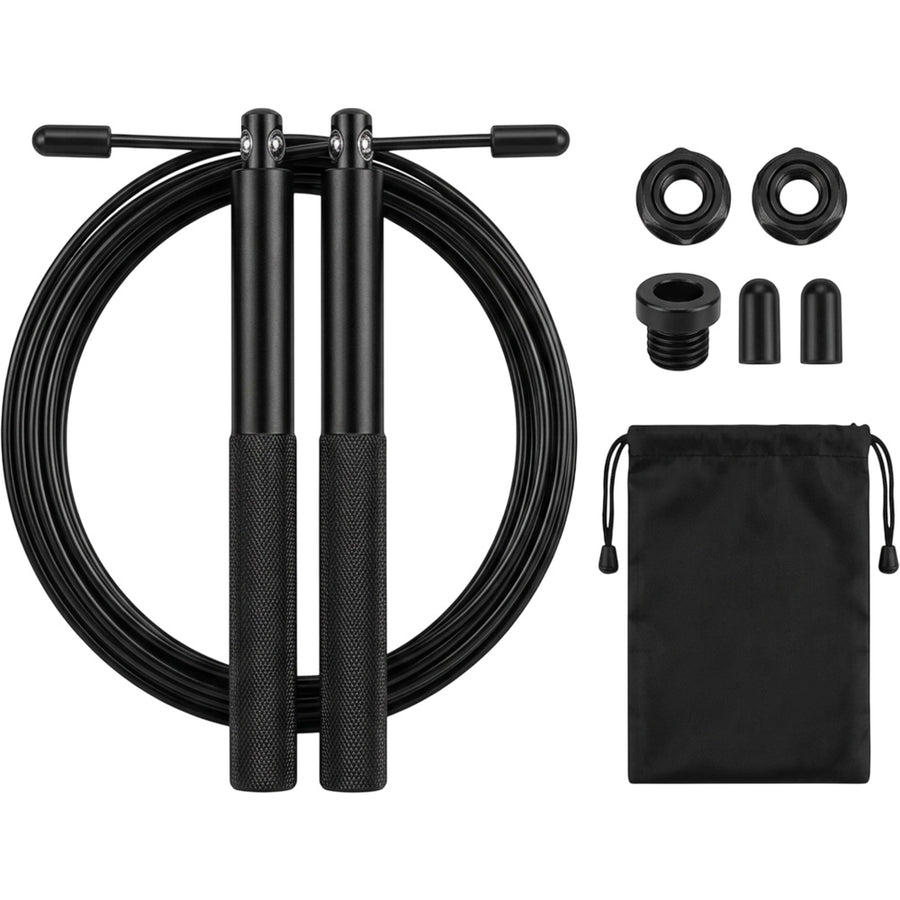 Terao Adjustable Speed Jump Rope 3 m with Aluminum Handles Black