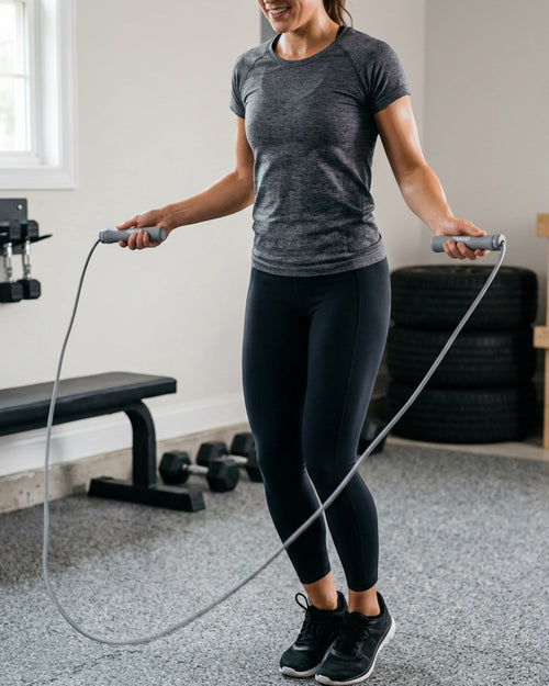 Terao Weighted Grip Jump Rope Gray Adjustable